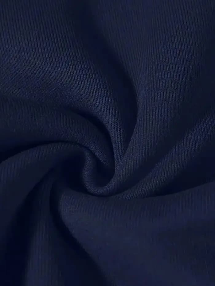 Sweat-shirt à capuche bleu marine avec imprimé nœud
