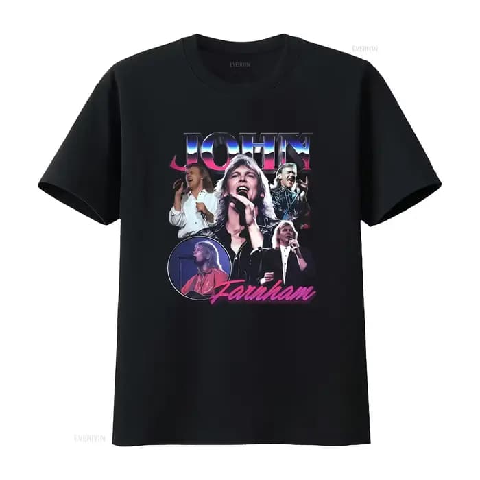 T-shirt style rétro John Farnham Singer Musician