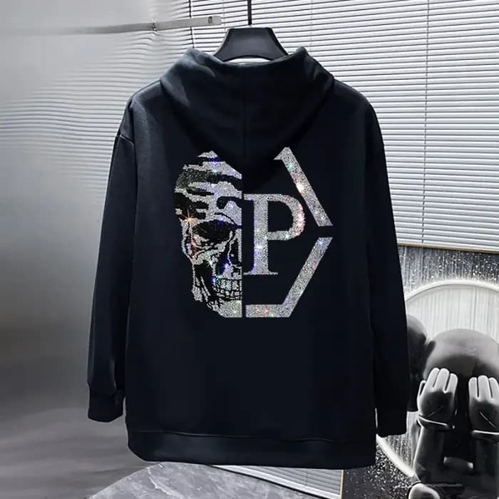 Sweat à capuche sports de rue dessin animé fer perceuse motif