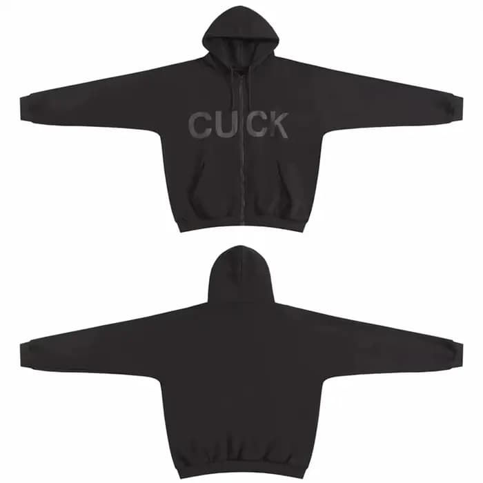 CUCK YZY Kanye nouvel Album préchauffant sweat à capuche avec fermeture éclair hommes femmes meilleu