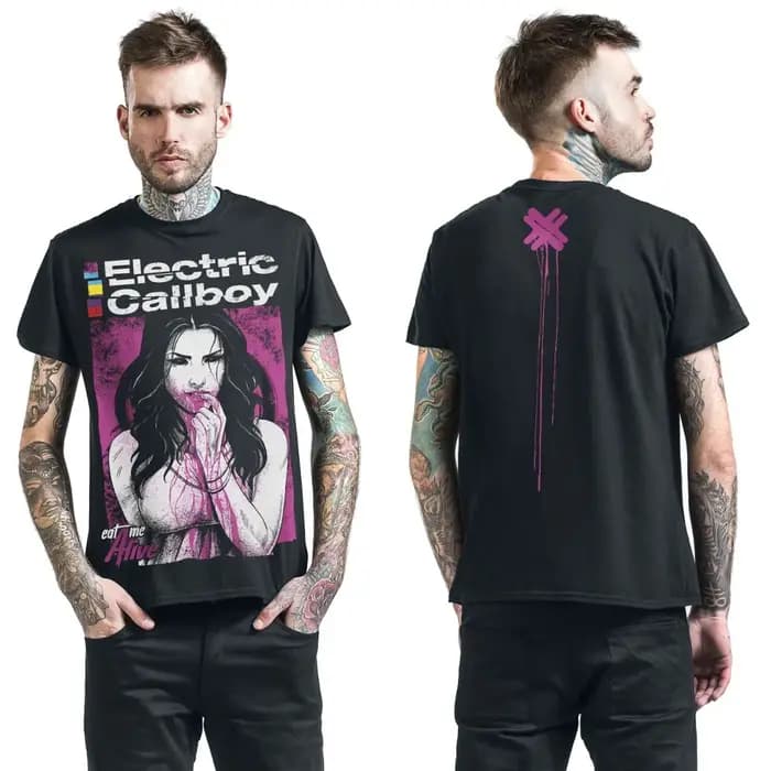 T-shirt en coton graphique Electric Callboy unisexe