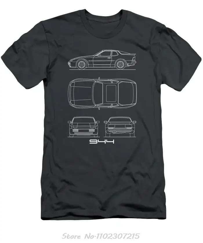 Men's Clothing The 944 Car Oversized T-shirt Cotton Tshirt Fashion Funny Print Fitness T Shirt Hip H