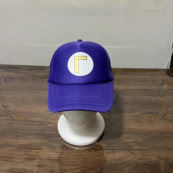 Casquette de baseball unisexe réglable en maille imprimée, style camionneur, accessoires et accessoires de cosplay, thème Anime Super Luigi Bros, chapeau de soleil de dessin animé
