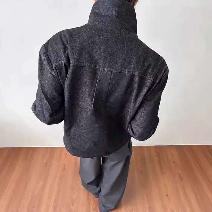 Veste en jean unisexe style Y2K rétro