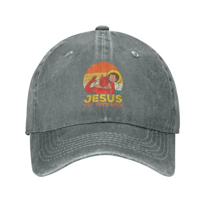 Jésus a votre dos Jiu Jitsu rétro chrétien casquette de Baseball Vintage coton Denim casquette papa chapeaux unisexe réglable Snapback chapeau