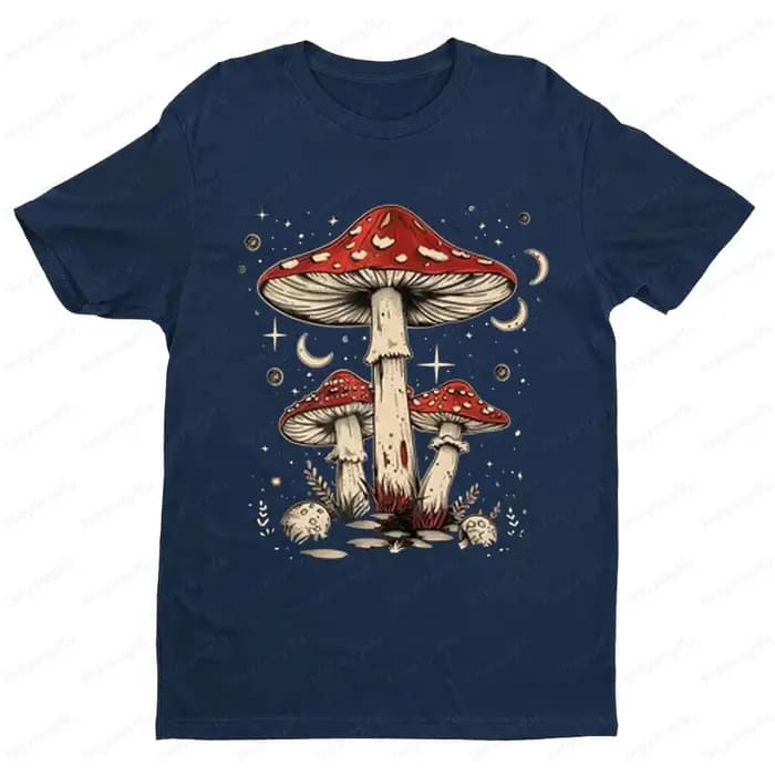 Rétro Hippie champignons T-shirt Nature