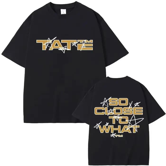 2025 chanteur Tate Mcrae T8 musique t-shirts hommes femmes Vintage T-shirt été coton surdimensionné à manches courtes