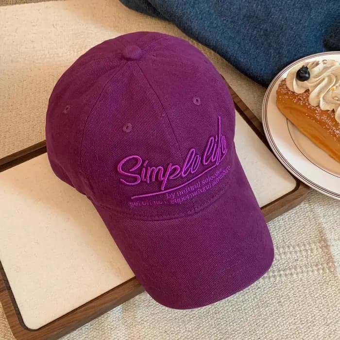Casquette de Baseball bleue brodée avec lettres rétro américaines pour femmes