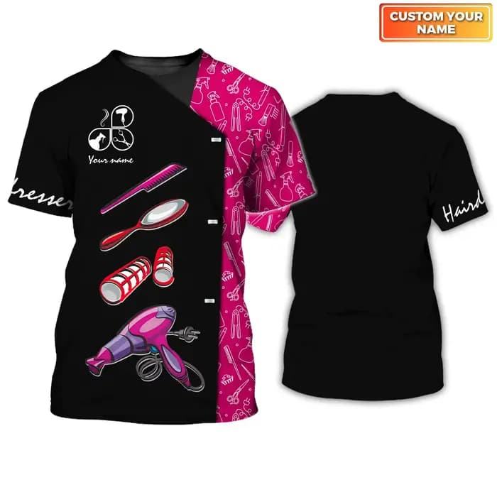 T-shirt unisexe imprimé en 3D avec nom personnalisé pour hommes