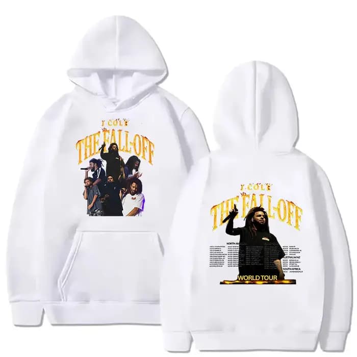J.Cole The Fall Off World Tour 2026 Sweat à capuche pour homme Hip Hop Pop Music Pullover Sweatshirt Unisexe Vintage Oversized Hoodies Streetwear