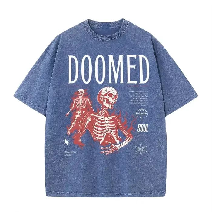 T-shirt en coton délavé vintage de la groupe de rock britannique BMTH Bring Me The Horizon