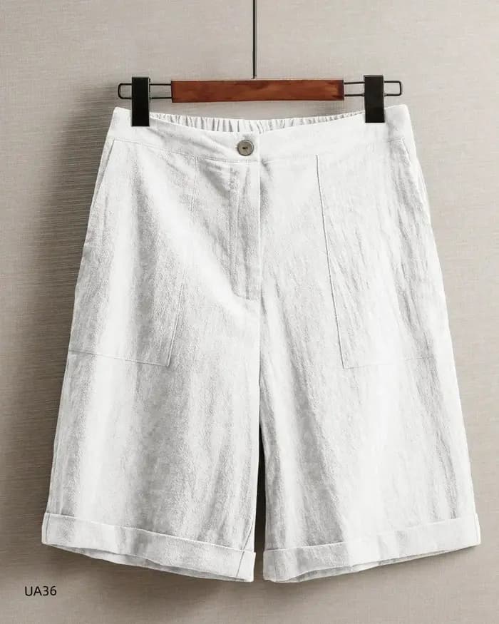 Shorts Bermuda en Lin pour Femme