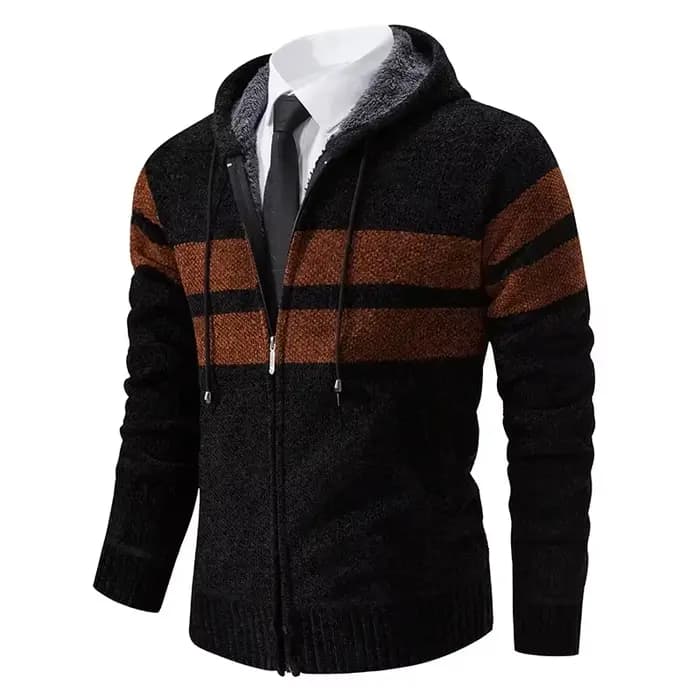 Nouveau 2026 hommes à capuche Cardigans pull manteaux tricoté hommes chandails vestes automne hiver