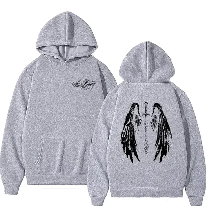 Vente flash - Sweat à capuche Rapper Junior H Sad Boyz pour homme et femme