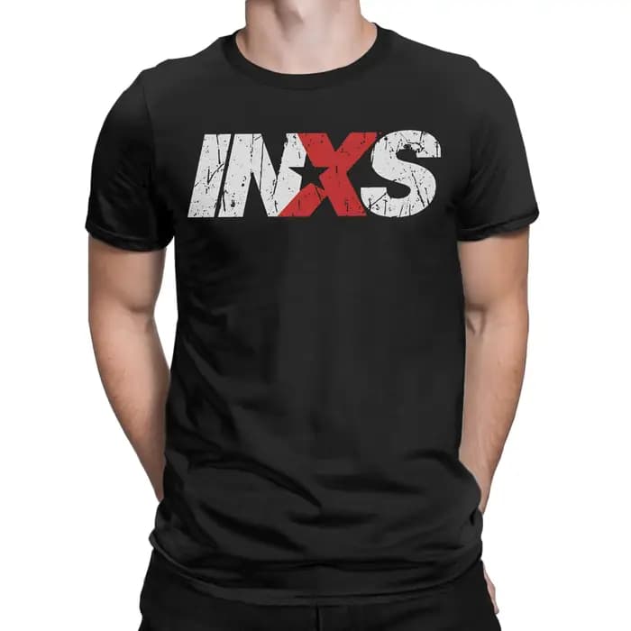 T-shirt avec logo INXS pour hommes, t-shirts décontractés en coton, col rond, manches courtes, vêtements uniques