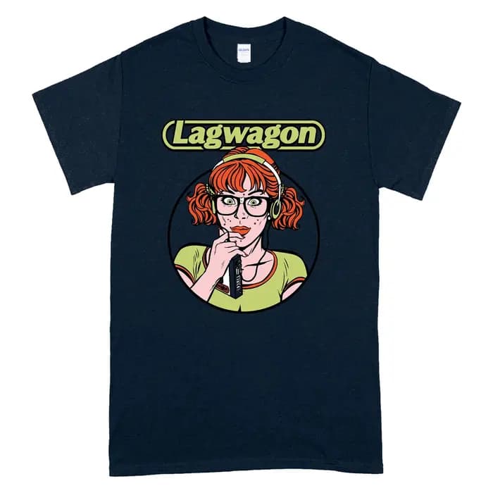 T-shirt pour homme Hip Hop américain Lagwagon Band Cotton Black Print Overszied Short Sleeves Man Women Unisex Tee Vêtements pour hommes