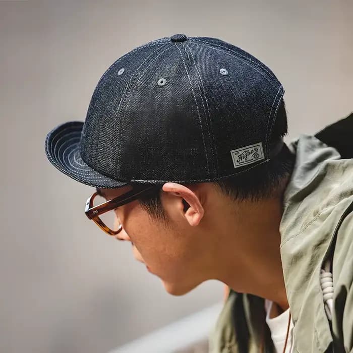 Maden rétro casquette à visière pour hommes béret de créateur streetwear à bord court chapeau à rabat décontracté gavroche chapeaux jean bleu kaki Amekaji porter