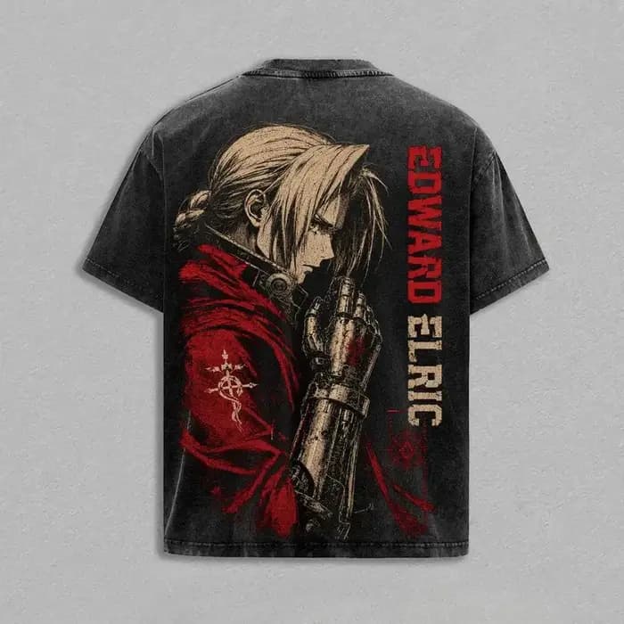 T-shirt Manga Fullmetal Alchemist Edward Elric pour Hommes et Femmes