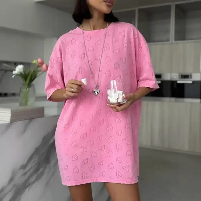 T-shirt Design de Niche et amour pour femmes, paresseux et polyvalent, décontracté, mi-long, tendance, pour femmes en été