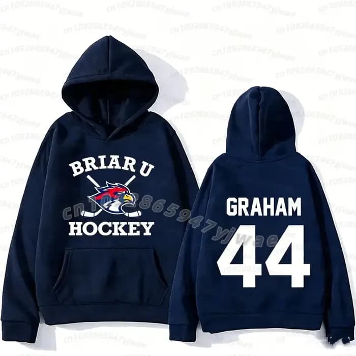 Hoodies à manches longues pour hommes et femmes, design Off Campus Briar University Hockey Jersey Gr