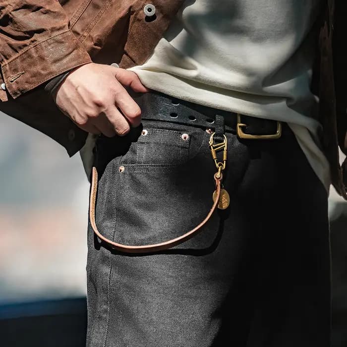 Maden-Jean Baggy en Denim pour Homme, Style Rétro Américain, Noir Pur, Mi-Audio, Délavé à l'Eau, Poc