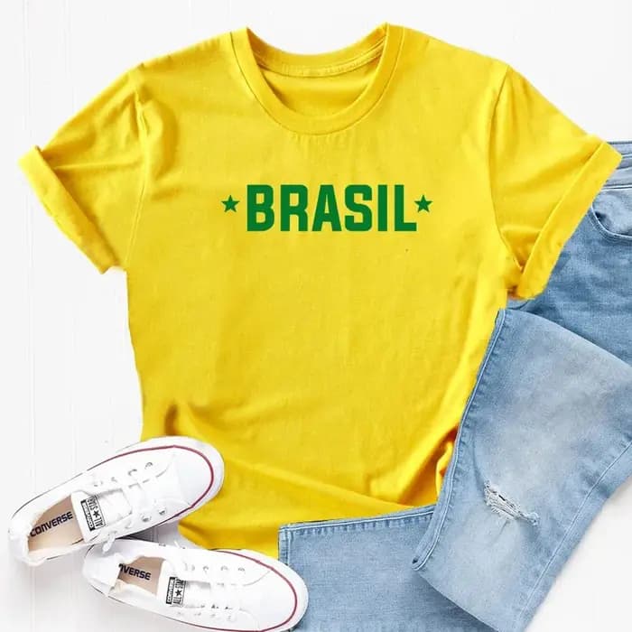T-shirt à manches courtes en coton pour hommes et femmes, T-shirt brésilien, T-shirt imprimé lettre, s'il vous plaît, portugais, vêtements esthétiques Y