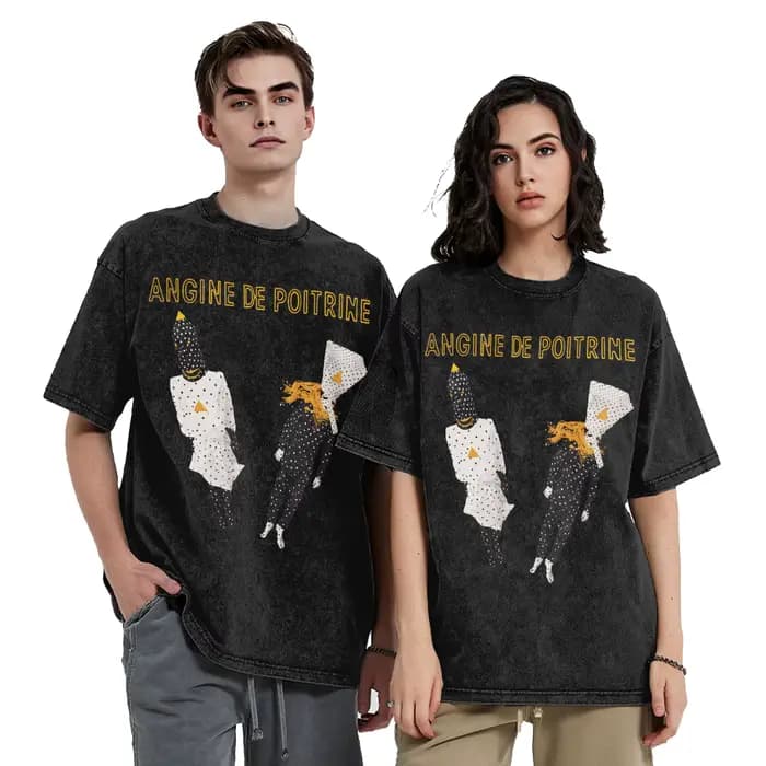 T-shirts unisexes imprimés groupe rock Angine De Poitrine