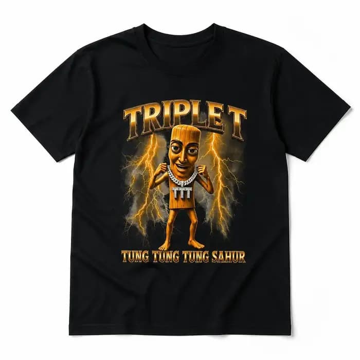 T-shirts décontractés Triple T Tung Tung Tung Sahur
