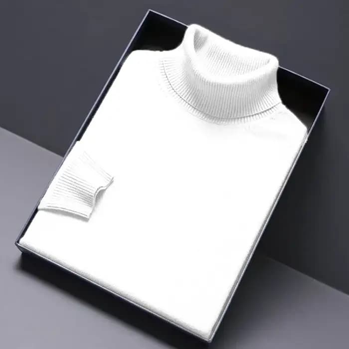 Jeu d'animaux col roulé tricots de luxe hommes pull coupe longue