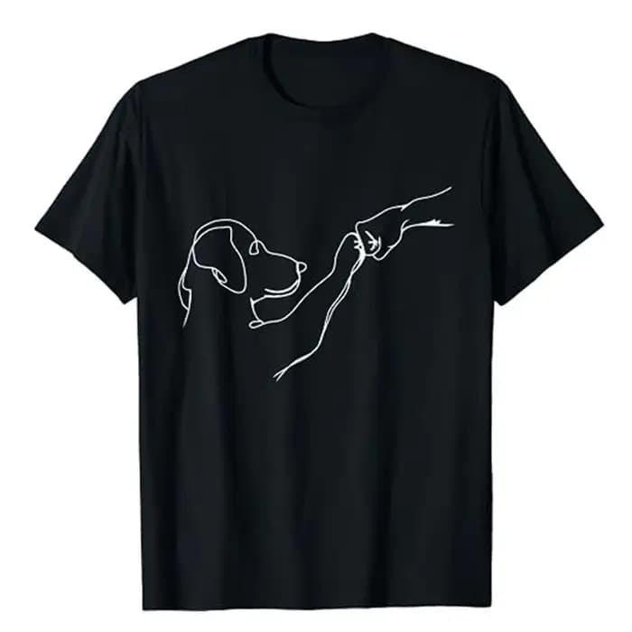 T-shirt graphique Punch Hand Dog and People, BŽDog, Animal Lover, Comics, Mama Assessory Gifts, Chia