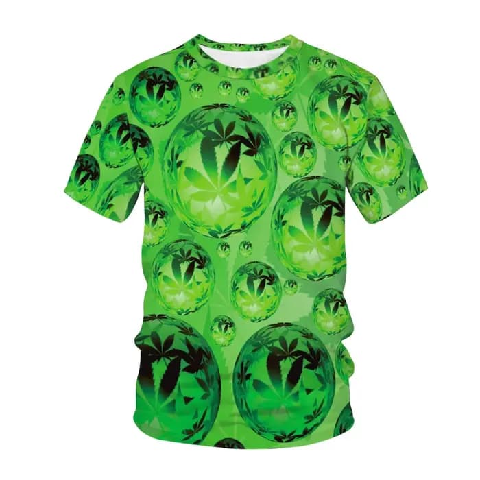 T-shirt imprimé 3D pour hommes et femmes, T-shirt Harajuku pour garçons et filles, Économie Hip Hop décontractés, Économie en cuir chevelu de chanvre vert, Weed, Mode, Respzed Y-Tees, Nouveau, 2023
