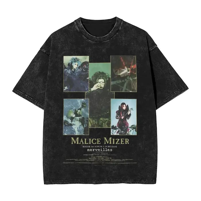 Malice Mizer T-Shirt groupe de Rock Hip Hop T-Shirts à manches courtes Y2K classique