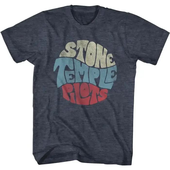 Stone Temple pilotes cercle nom Badge hommes t-shirt Rock musique Merch