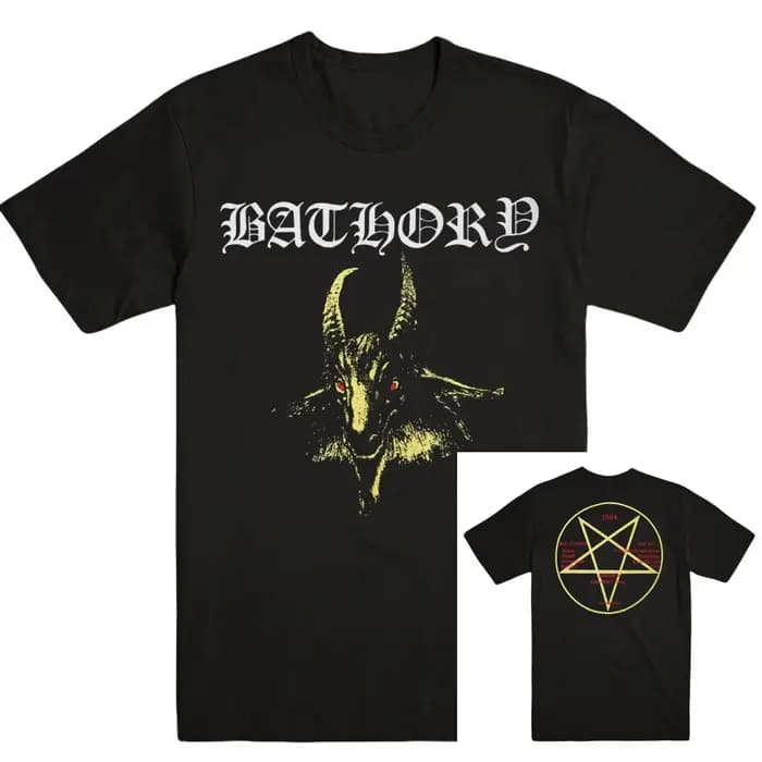 BATHORY Under The Sign T-Shirt en coton avec motif graphique pour hommes et femmes