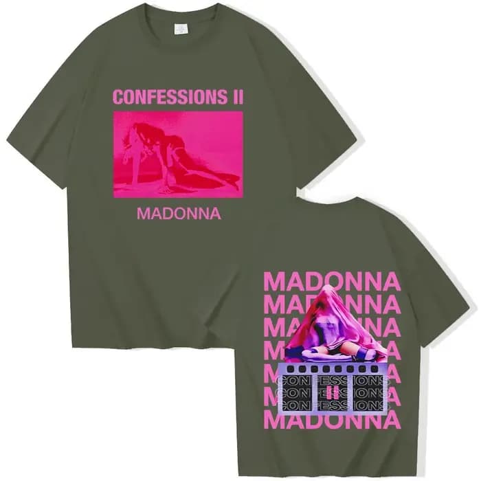 Madonna Tour 2026 T-shirt homme femme Harajuku chemise décontractée à manches courtes et col rond