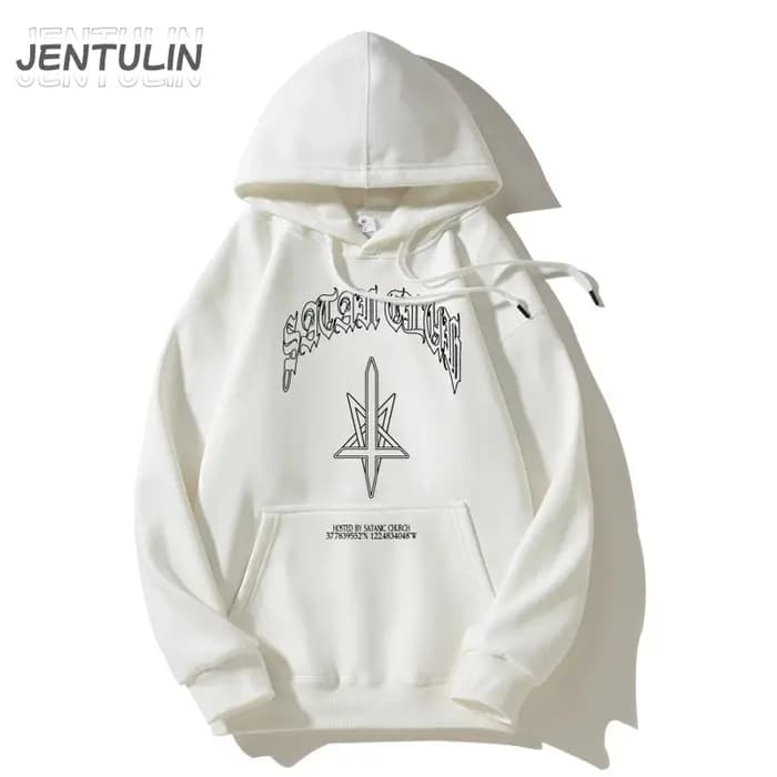 Sweats à capuche à imprimé graphique Satan Club pour hommes et femmes