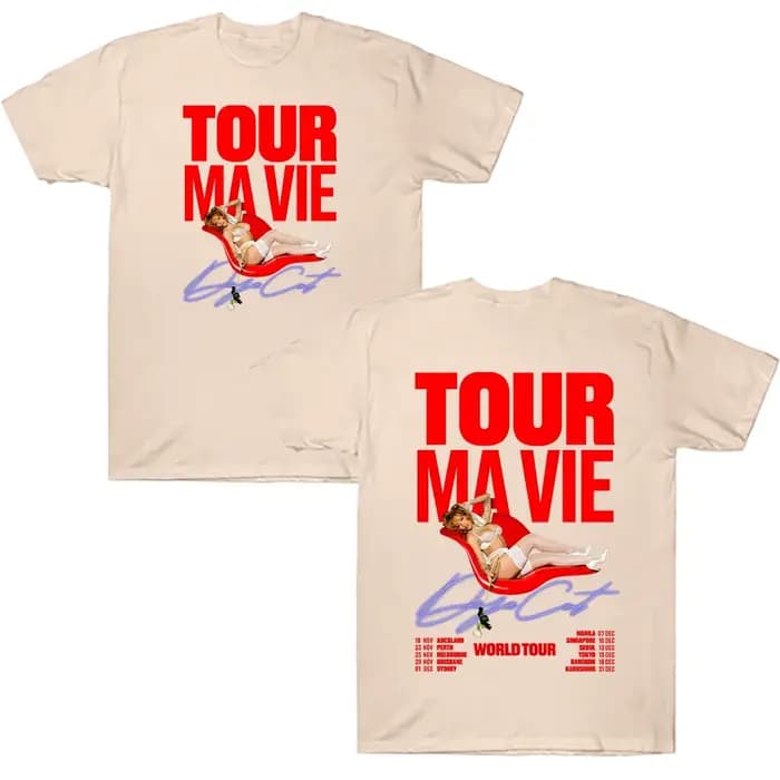 Doja Cat World Tour 2025 t-shirt graphique vêtements pour hommes Harajuku mode unisexe coton T-shirts décontracté confortable surdimensionné Streetwear