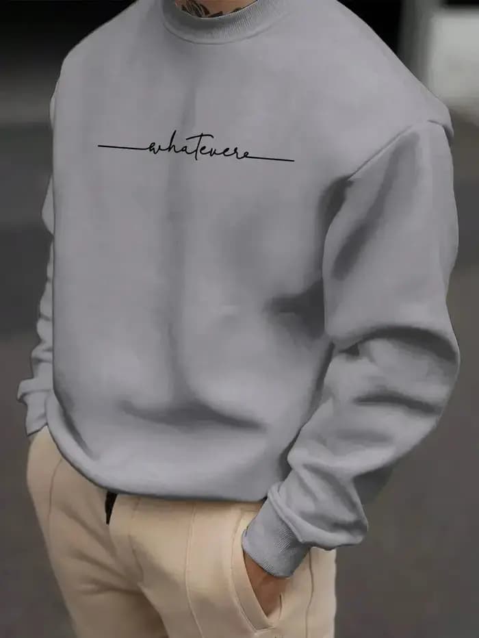 Le nouveau sweat à capuche à col rond pour hommes pour le printemps et l'automne 2025 présente une mode de rue et un confort avec des imprimés de lettres 3D