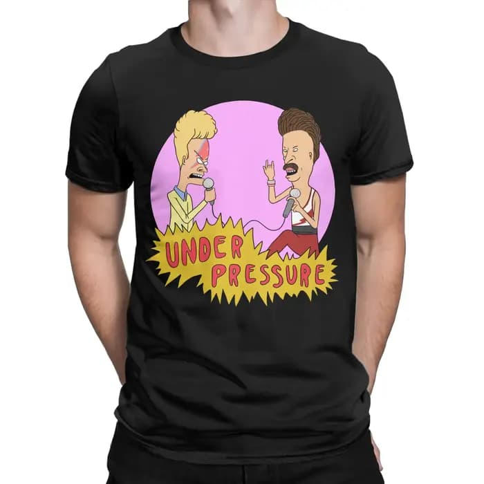 Sous pression T-Shirts hommes femmes Beavis et Butthead 90s BB drôle 100% coton