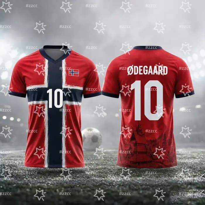 Maillot de football de l'équipe nationale norvégienne 2026 – Tenue de match et d'entraînement – T-shirt sport d'été