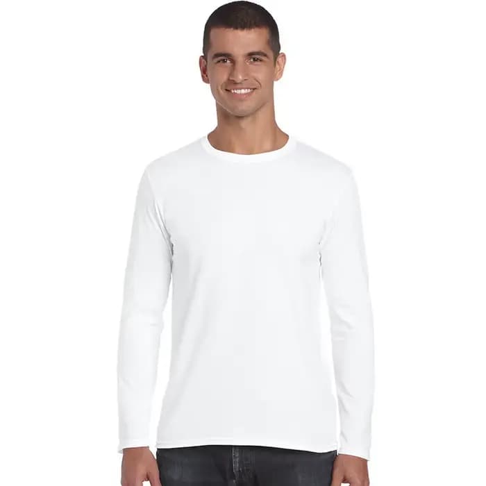T-shirts à manches longues 100 % coton pour hommes