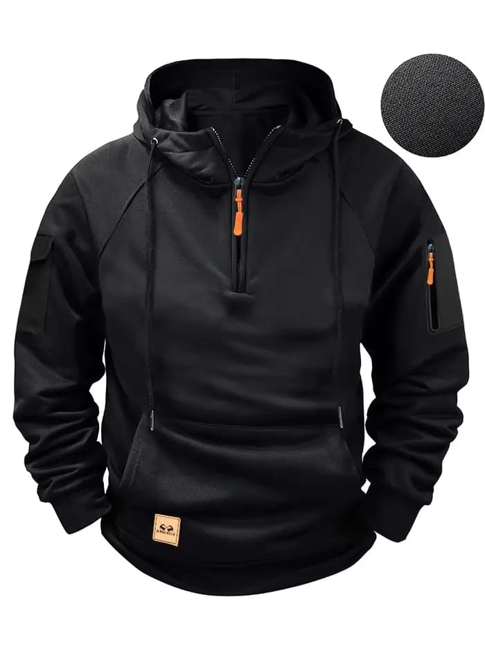 Sweat-shirt à capuche zippé à manches longues pour homme – Nouvelle collection décontractée pour l'extérieur et le streetwear