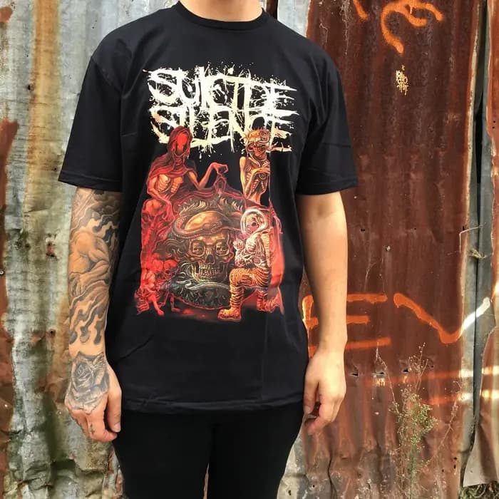  T-shirt en coton unisexe avec motif du groupe de punk américain Suicide Silence 2026