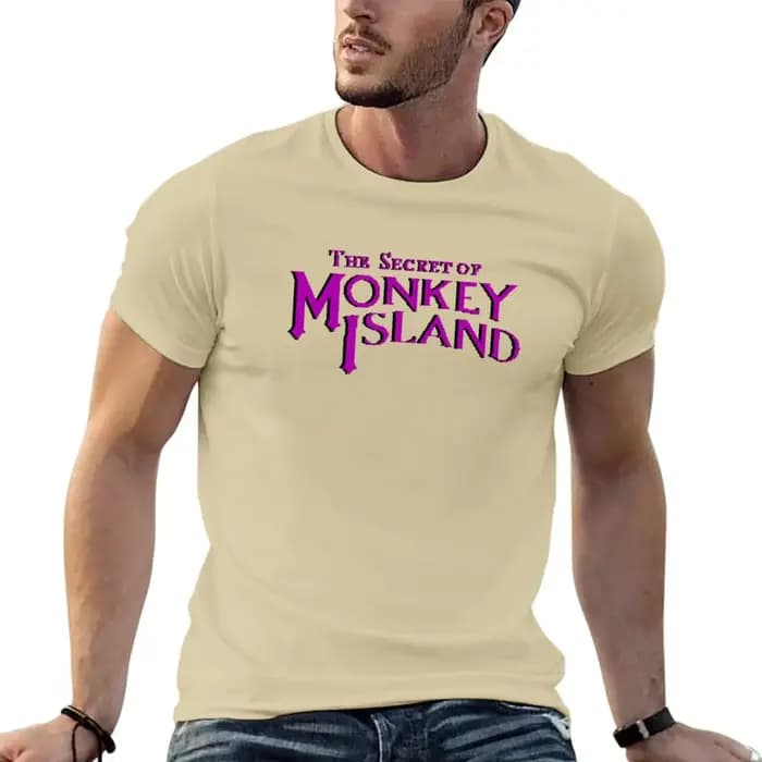 T-Shirt Imprimé The SecExamen of Monkey Island pour Homme, avec Logo Original