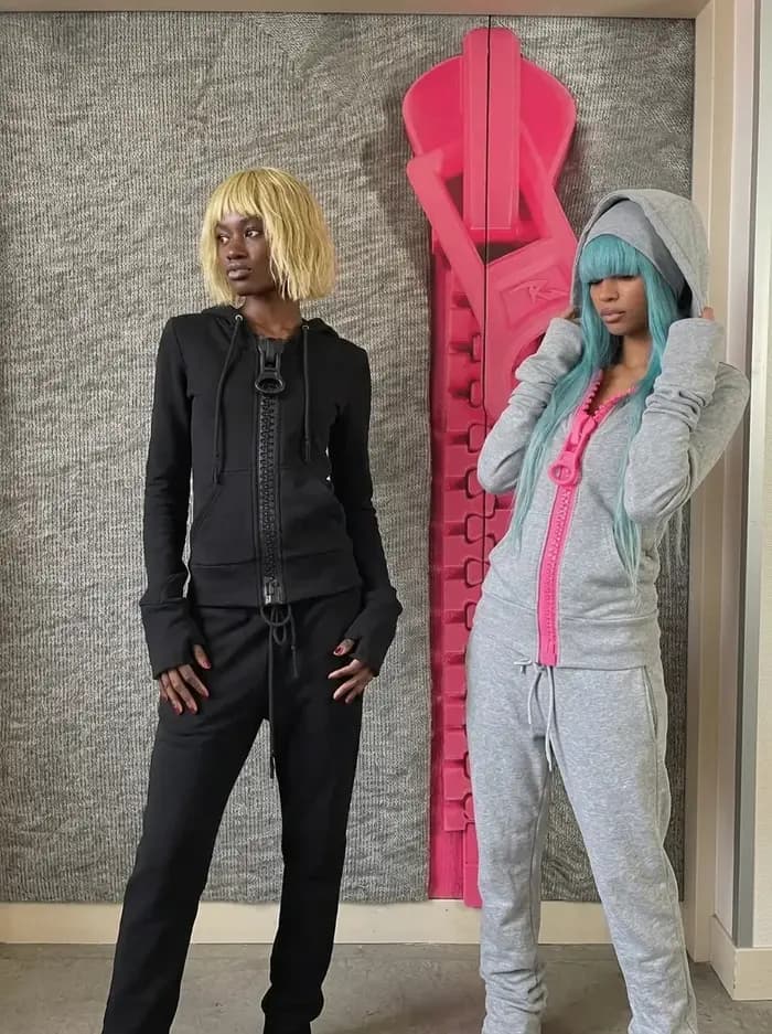 Sweat à capuche zippé oversize pour femme