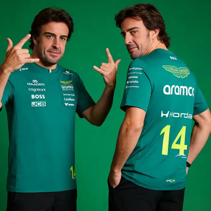 T-shirt d'équipe Aston Martin 2026 Fernando Alonso