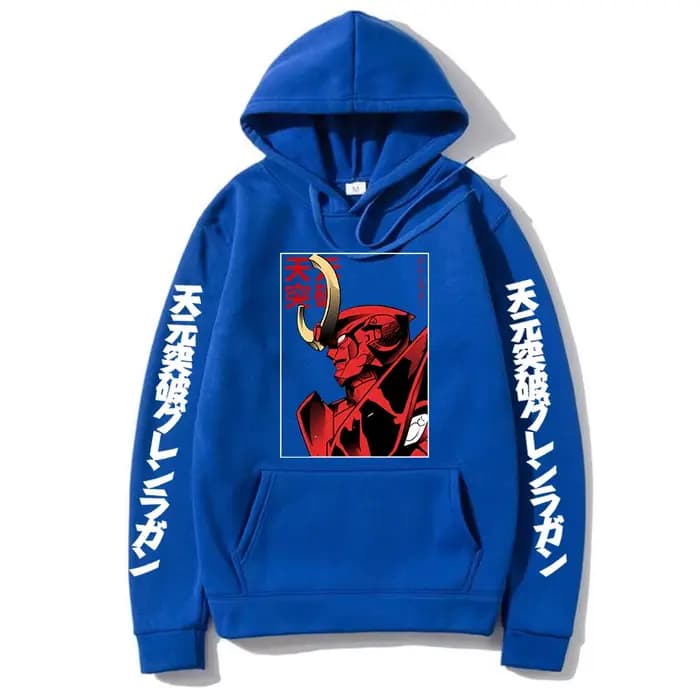 Anime Tengen Toppa Gurren Lagann Mecha sweat à capuche imprimé graphique hommes