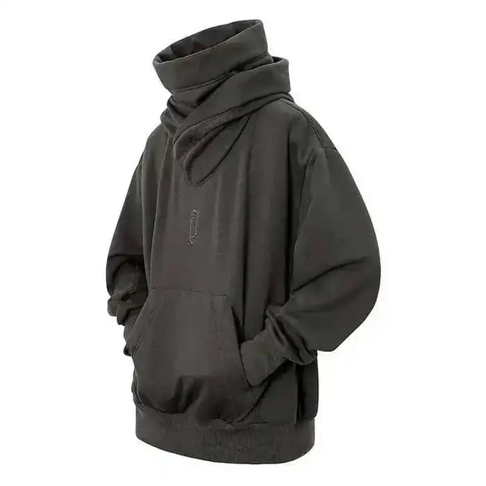HKSH rapIndustry-Sweat à capuche à col empilé pour homme