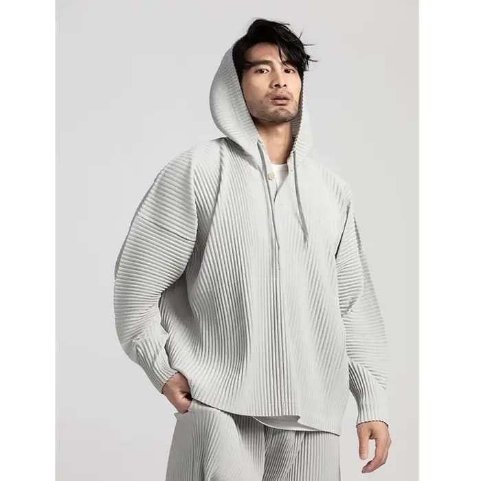 Ata Yake-Sweats à capuche plissés décontractés, pull Baggy Proximité Wstring Top, mode