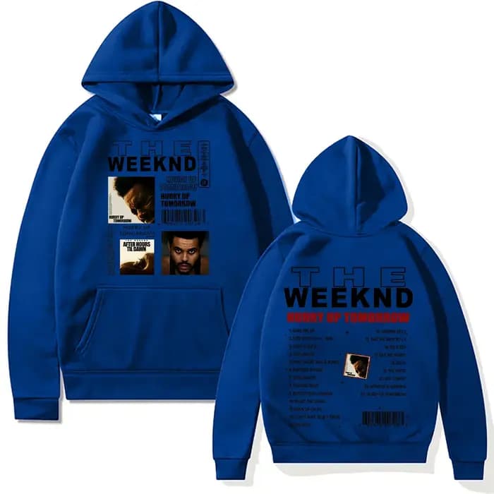 TheWeeknd-He Weeknd Hurry Up Tomorrow nouvel Album sweat à capuche imprimé Hip Hop Rock sweat-shirt décontracté de haute qualité pour hommes